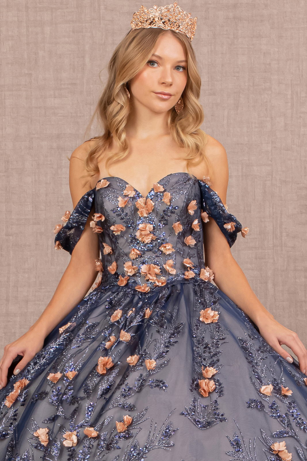 Off Shoulder Mesh Quincea Era Dress Gls Collective