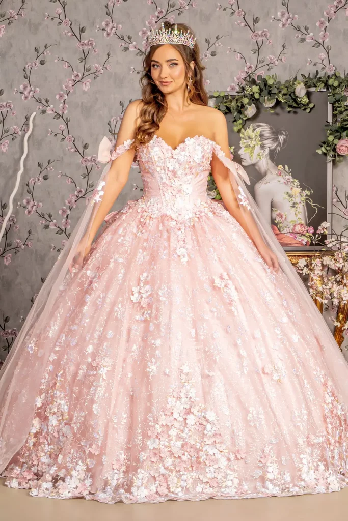 Jewel Mesh Ball Gown
