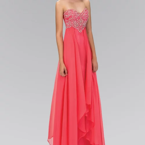 gl1061-coral-1-long-prom-pageant-chiffon-beads-open-back-zipper-strapless-sweetheart-empire