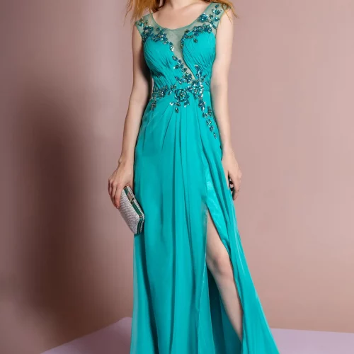 gl1088-aqua-1-floor-length-prom-pageant-mother-of-bride-gala-red-carpet-chiffon-beads-sheer-back-open-back-zipper-sleeveless-illusion-sweetheart-a-line-slit-pleated