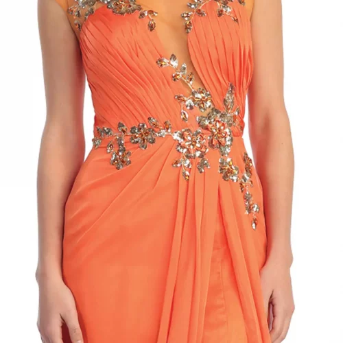 gl1088-orange-3-floor-length-prom-pageant-mother-of-bride-gala-red-carpet-chiffon-beads-sheer-back-open-back-zipper-sleeveless-illusion-sweetheart-a-line-slit-pleated