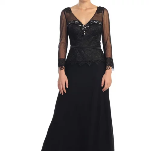gl1097-black-1-long-mother-of-bride-gala-red-carpet-lace-jewel-open-back-zipper-long-sleeve-v-neck-a-line