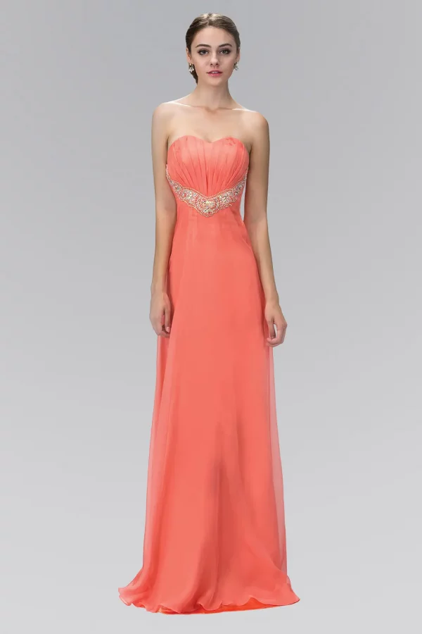 gl1123-coral-1-long-bridesmaids-gala-red-carpet-chiffon-beads-open-back-lace-up-strapless-sweetheart-a-line-pleated