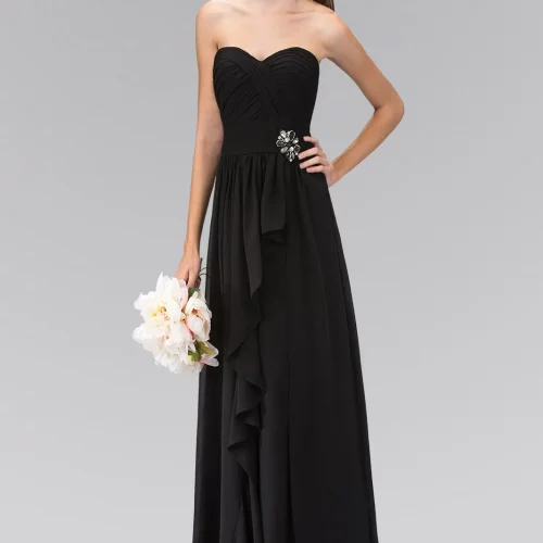gl1125-black-1-long-bridesmaids-gala-red-carpet-chiffon-open-back-zipper-strapless-sweetheart-a-line-ruched