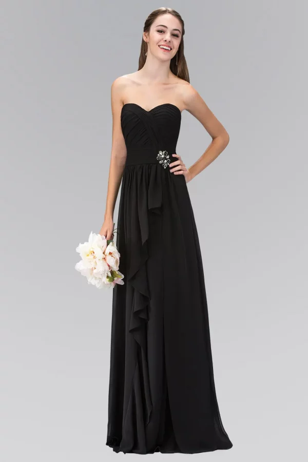 gl1125-black-1-long-bridesmaids-gala-red-carpet-chiffon-open-back-zipper-strapless-sweetheart-a-line-ruched