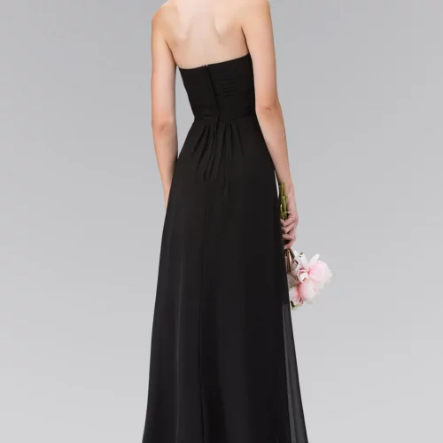 gl1125-black-2-long-bridesmaids-gala-red-carpet-chiffon-open-back-zipper-strapless-sweetheart-a-line-ruched