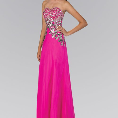gl1148-fuchsia-1-floor-length-prom-pageant-mother-of-bride-gala-red-carpet-chiffon-beads-sequin-open-back-zipper-strapless-sweetheart-a-line