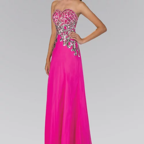 gl1148-fuchsia-1-floor-length-prom-pageant-mother-of-bride-gala-red-carpet-chiffon-beads-sequin-open-back-zipper-strapless-sweetheart-a-line