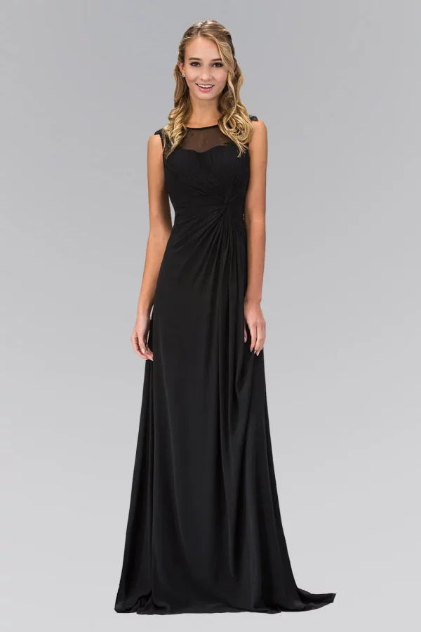 gl1375-black-1-floor-length-prom-pageant-bridesmaids-chiffon-covered-back-zipper-sleeveless-crew-neck-a-line-ruched