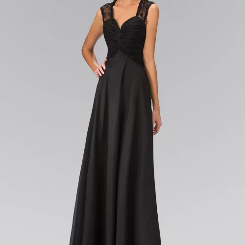 gl1376-black-1-floor-length-prom-pageant-bridesmaids-lace-open-back-zipper-sleeveless-v-neck-empire-ruched