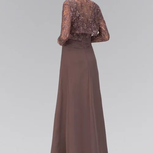 gl1397-mocha-2-floor-length-mother-of-bride-lace-sequin-open-back-zipper-three-quarter-sleeve-v-neck-empire-bolero