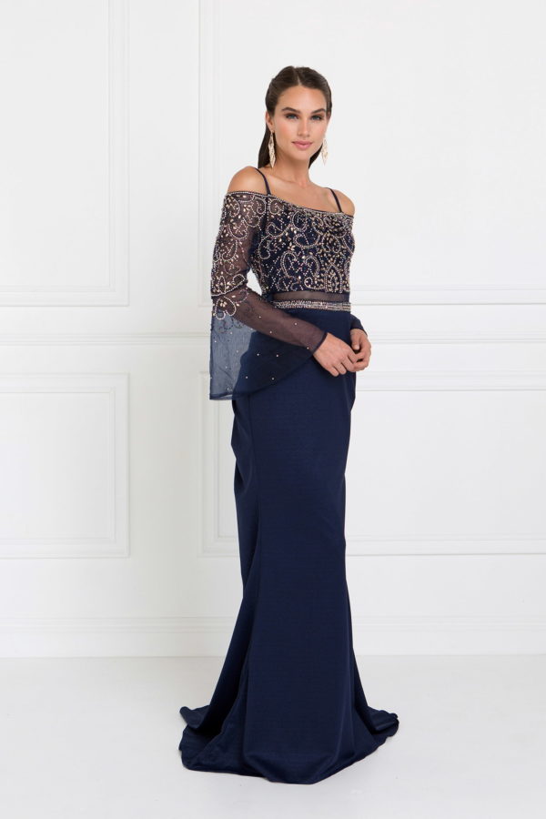 gl1500-navy-1-tail-prom-pageant-mother-of-bride-gala-red-carpet-rome-jersey-beads-jewel-sequin-sheer-back-zipper-long-sleeve-straight-across-mermaid-trumpet-two-piece