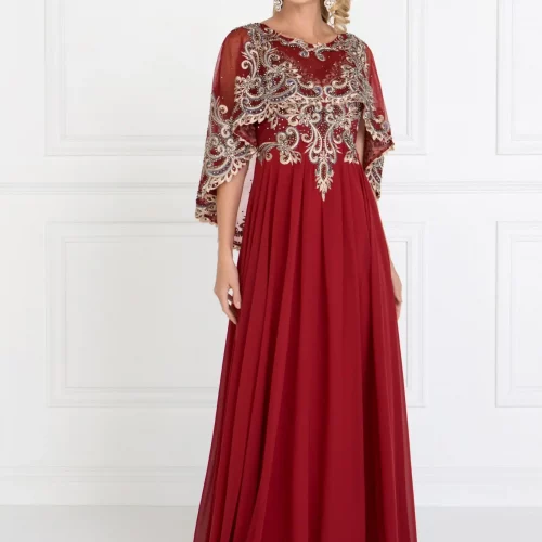 gl1527-burgundy-1-long-prom-pageant-mother-of-bride-gala-red-carpet-chiffon-embroidery-jewel-covered-back-zipper-cape-sleeve-crew-neck-a-line