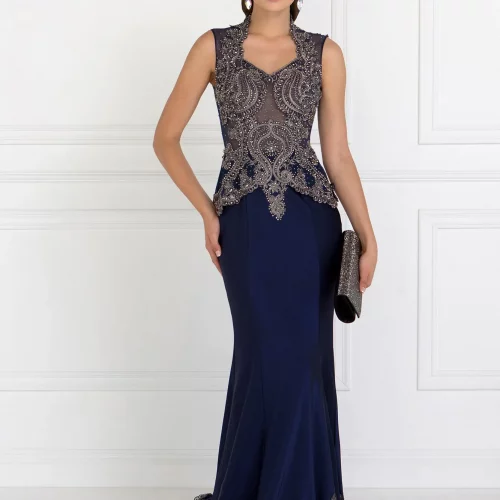 gl1598-navy-1-long-prom-pageant-mother-of-bride-gala-red-carpet-rome-jersey-embroidery-metallic-jewel-sheer-back-sleeveless-mermaid-trumpet