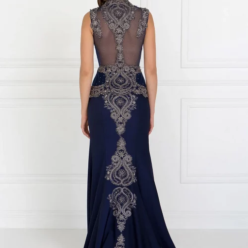 gl1598-navy-2-long-prom-pageant-mother-of-bride-gala-red-carpet-rome-jersey-embroidery-metallic-jewel-sheer-back-sleeveless-mermaid-trumpet