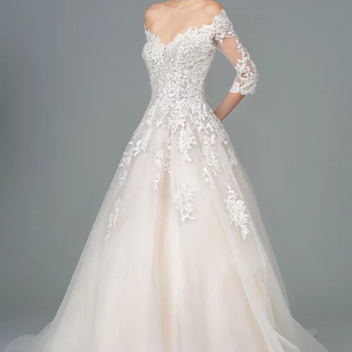 gl1803-ivory-cream-1-tail-wedding-gowns-mesh-beads-embroidery-jewel-sequin-glitter-sheer-back-zipper-button-closure-half-sleeve-v-neck-ball-gown
