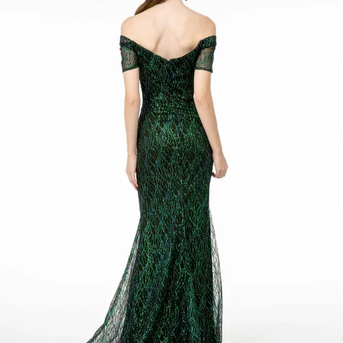 gl1846-black-green-2-floor-length-prom-pageant-gala-red-carpet-tulle-glitter-zipper-v-back-short-sleeve-v-neck-mermaid-trumpet