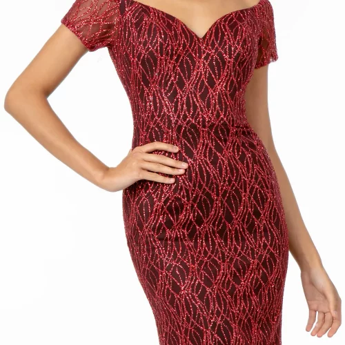 gl1846-burgundy-3-floor-length-prom-pageant-gala-red-carpet-tulle-glitter-zipper-v-back-short-sleeve-v-neck-mermaid-trumpet