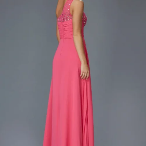 gl2021-fuchsia-2-long-prom-pageant-bridesmaids-gala-red-carpet-chiffon-beads-jewel-open-back-zipper-one-shoulder-asymmetric-a-line