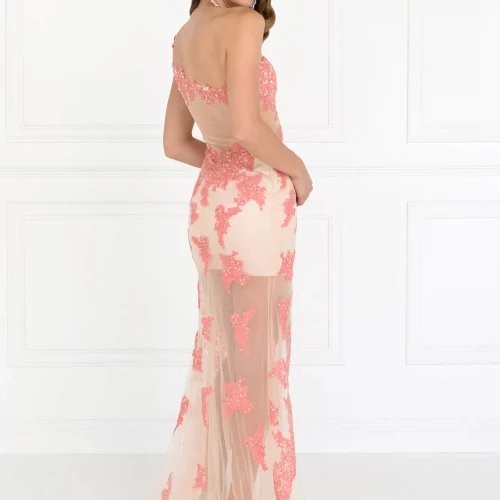 gl2051-coral-nude-2-tail-prom-pageant-gala-red-carpet-lace-tulle-jewel-sheer-back-zipper-one-shoulder-asymmetric-a-line
