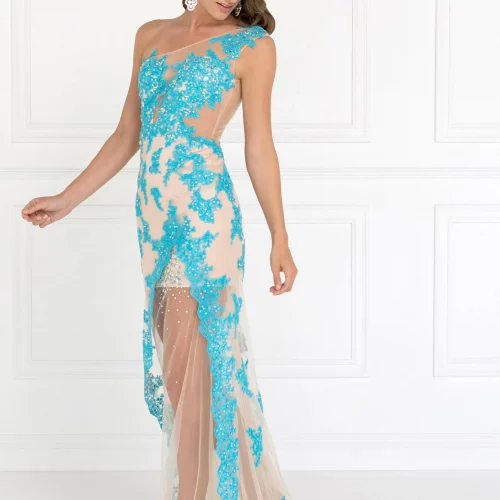 gl2051-turquoise-nude-1-tail-prom-pageant-gala-red-carpet-lace-tulle-jewel-sheer-back-zipper-one-shoulder-asymmetric-a-line