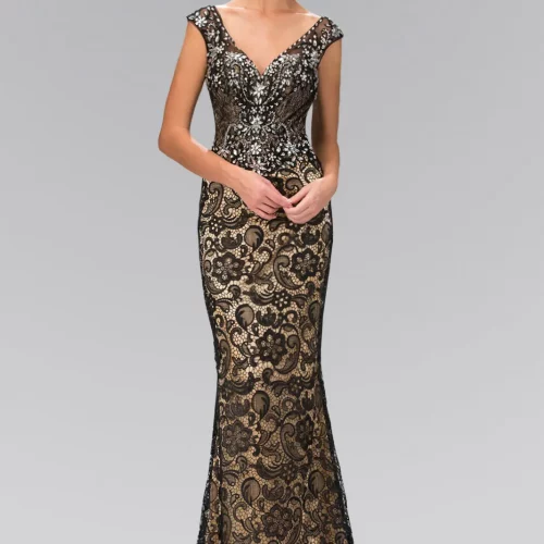 gl2059-black-nude-1-floor-length-prom-pageant-mother-of-bride-gala-red-carpet-lace-beads-jewel-open-back-zipper-sleeveless-v-neck-mermaid-trumpet