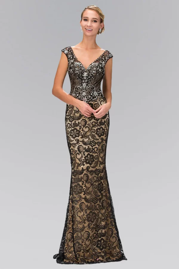 gl2059-black-nude-1-floor-length-prom-pageant-mother-of-bride-gala-red-carpet-lace-beads-jewel-open-back-zipper-sleeveless-v-neck-mermaid-trumpet