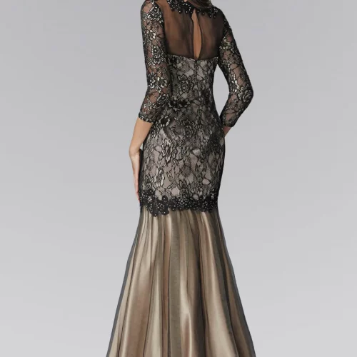 gl2107-black-nude-2-floor-length-prom-pageant-mother-of-bride-gala-red-carpet-lace-beads-open-back-zipper-three-quarter-sleeve-crew-neck-mermaid-trumpet
