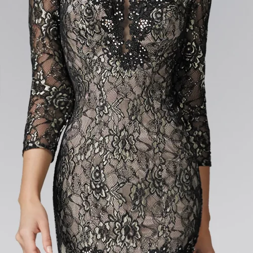 gl2107-black-nude-3-floor-length-prom-pageant-mother-of-bride-gala-red-carpet-lace-beads-open-back-zipper-three-quarter-sleeve-crew-neck-mermaid-trumpet