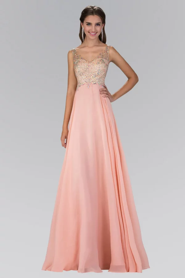 gl2116-peach-1-floor-length-prom-pageant-gala-red-carpet-chiffon-beads-jewel-open-back-zipper-sleeveless-v-neck-a-line