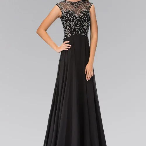 gl2120-black-1-floor-length-prom-pageant-mother-of-bride-gala-red-carpet-chiffon-beads-jewel-sheer-back-zipper-sleeveless-illusion-sweetheart-a-line