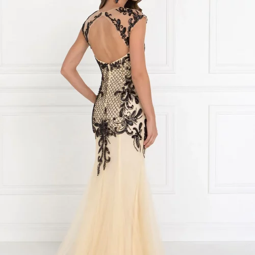 gl2169-champagne-black-2-floor-length-prom-pageant-gala-red-carpet-tulle-beads-open-back-zipper-cap-sleeve-v-neck-mermaid-trumpet