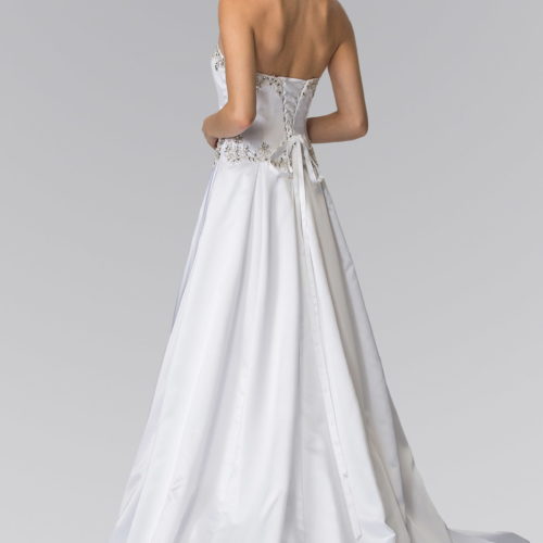 gl2201-white-2-tail-wedding-gowns-satin-beads-jewel-open-back-corset-strapless-straight-across-a-line