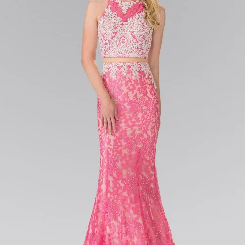 gl2271-pink-1-floor-length-prom-pageant-gala-red-carpet-lace-beads-sheer-back-zipper-sleeveless-high-neck-mock-two-piece-two-piece