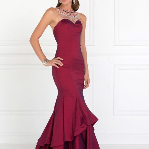 gl2290-burgundy-1-floor-length-prom-pageant-gala-red-carpet-taffeta-beads-jewel-sheer-back-sleeveless-high-neck-mermaid-trumpet-two-piece