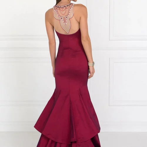 gl2290-burgundy-2-floor-length-prom-pageant-gala-red-carpet-taffeta-beads-jewel-sheer-back-sleeveless-high-neck-mermaid-trumpet-two-piece