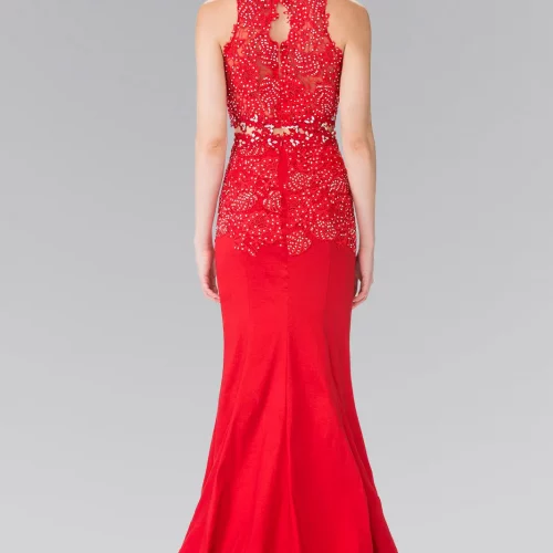 gl2291-red-2-long-prom-pageant-gala-red-carpet-lace-taffeta-beads-sheer-back-zipper-sleeveless-high-neck-mermaid-trumpet-two-piece