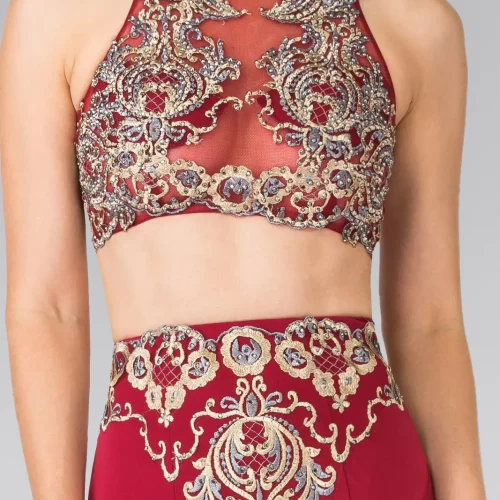 gl2296-burgundy-3-tail-prom-pageant-red-carpet-rome-jersey-beads-embroidery-sheer-back-zipper-sleeveless-high-neck-mermaid-trumpet-two-piece