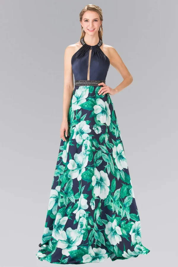 gl2302-green-navy-1-floor-length-prom-pageant-gala-red-carpet-mikado-beads-jewel-open-back-zipper-sleeveless-halter-a-line-floral