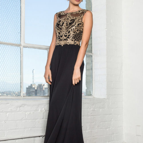 gl2316-black-1-floor-length-prom-pageant-mother-of-bride-red-carpet-chiffon-beads-embroidery-sheer-back-zipper-sleeveless-crew-neck-a-line