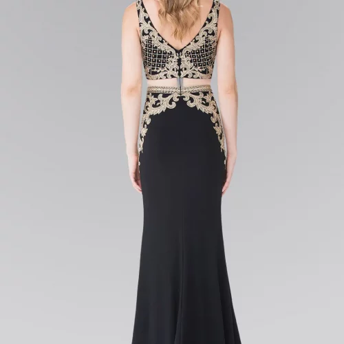 gl2334-black-2-floor-length-prom-pageant-gala-red-carpet-jersey-beads-embroidery-zipper-v-back-sleeveless-v-neck-mock-two-piece-two-piece