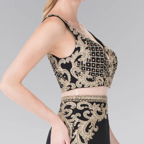 gl2334-black-3-floor-length-prom-pageant-gala-red-carpet-jersey-beads-embroidery-zipper-v-back-sleeveless-v-neck-mock-two-piece-two-piece