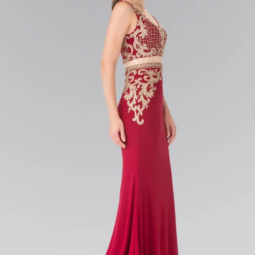 gl2334-burgundy-2-floor-length-prom-pageant-gala-red-carpet-jersey-beads-embroidery-zipper-v-back-sleeveless-v-neck-mock-two-piece-two-piece