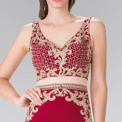 gl2334-burgundy-3-floor-length-prom-pageant-gala-red-carpet-jersey-beads-embroidery-zipper-v-back-sleeveless-v-neck-mock-two-piece-two-piece