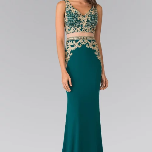 gl2334-green-1-floor-length-prom-pageant-gala-red-carpet-jersey-beads-embroidery-zipper-v-back-sleeveless-v-neck-mock-two-piece-two-piece