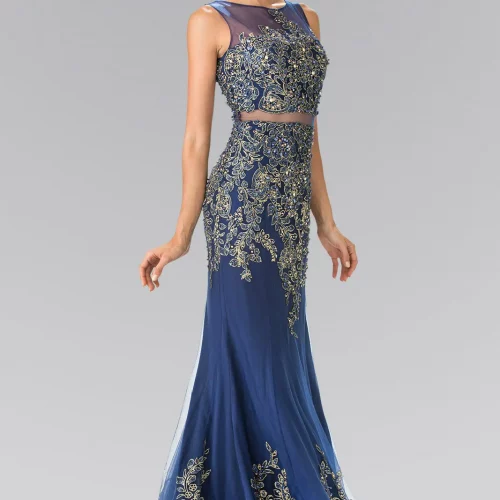 gl2338-navy-1-long-prom-pageant-gala-red-carpet-jersey-mesh-beads-embroidery-covered-back-zipper-sleeveless-boat-neck-mermaid-trumpet-two-piece