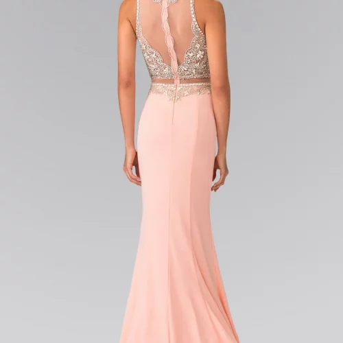 gl2342-peach-2-long-prom-pageant-gala-red-carpet-rome-jersey-beads-jewel-sequin-sheer-back-zipper-sleeveless-illusion-sweetheart-mock-two-piece-two-piece