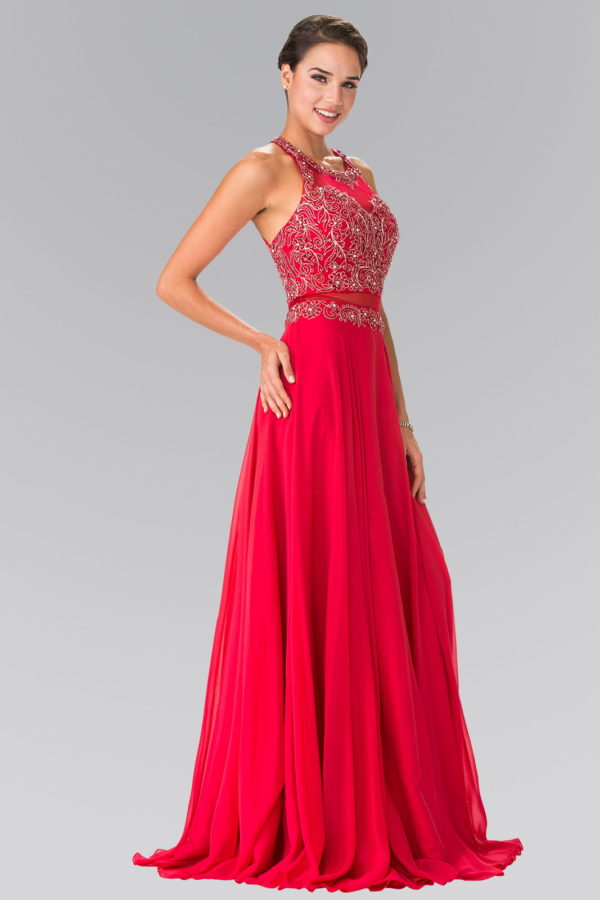 gl2347-red-2-long-prom-pageant-gala-chiffon-beads-embroidery-jewel-open-back-zipper-sleeveless-crew-neck-mock-two-piece-two-piece