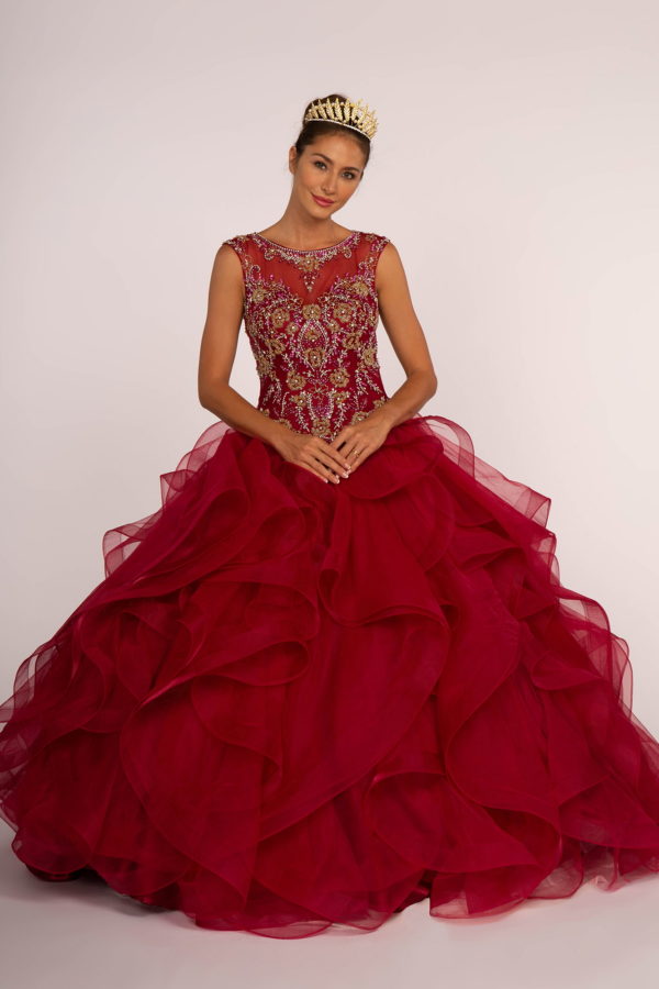 gl2511-burgundy-1-floor-length-quinceanera-tulle-beads-jewel-sheer-back-lace-up-cut-out-back-sleeveless-boat-neck-ball-gown-ruffle