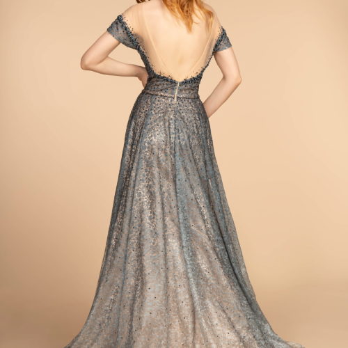 gl2558-grey-blue-2-long-prom-pageant-gala-red-carpet-lace-beads-open-back-zipper-v-back-short-sleeve-crew-neck-ball-gown